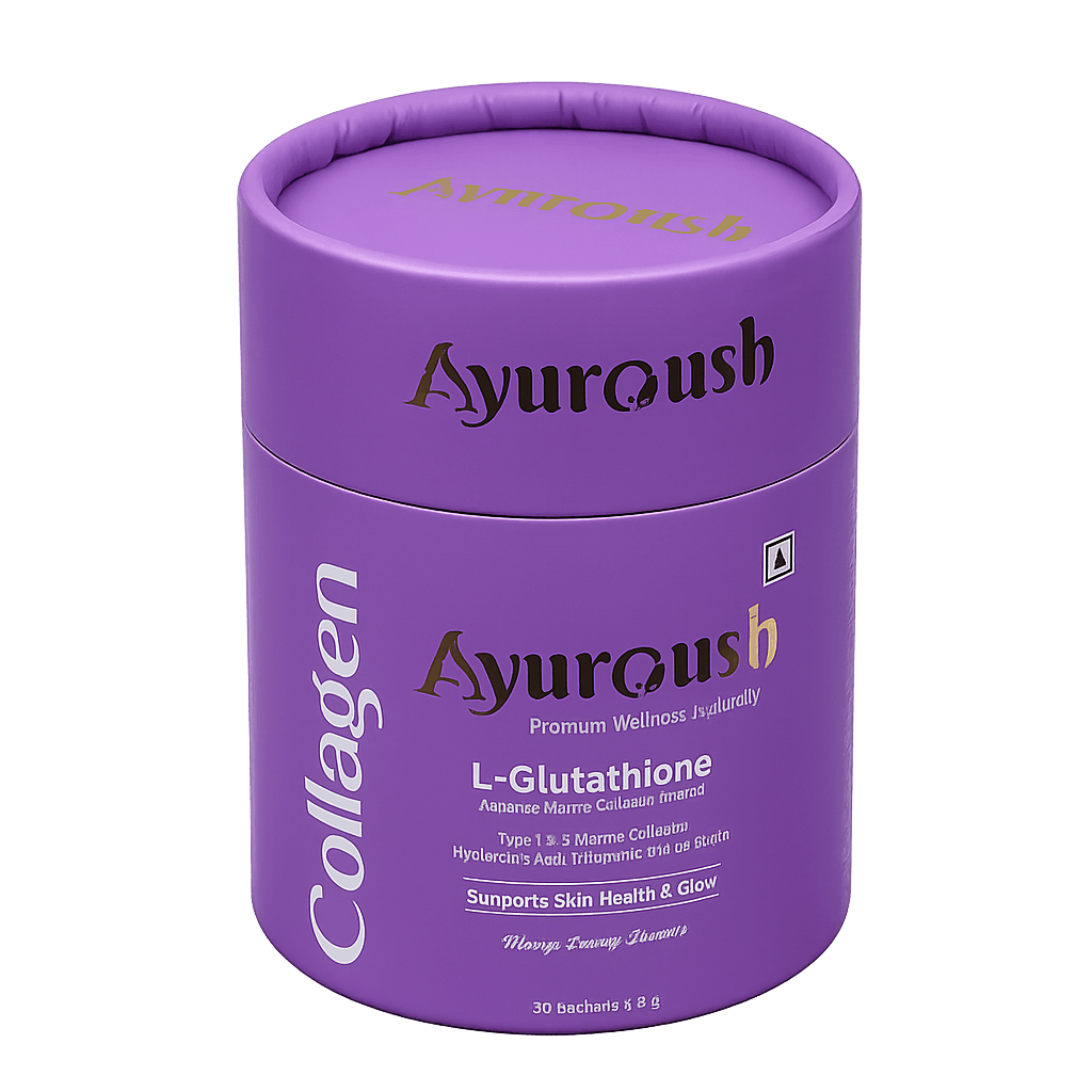 The Ayuroush Marine Collagen tube, closed